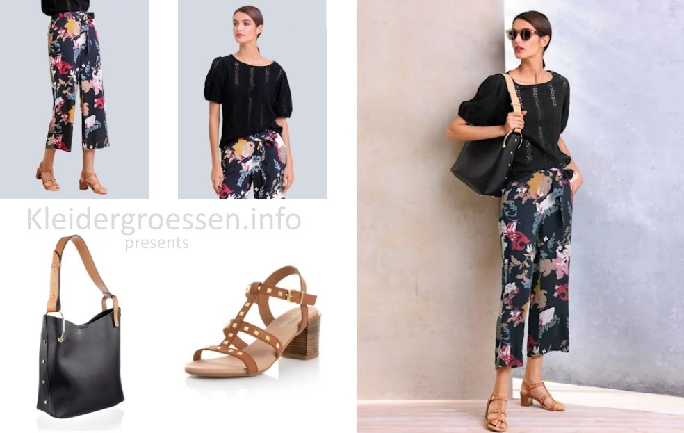 outfit flowers black