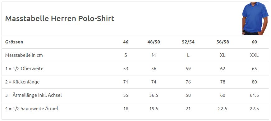 Laulas Herren Polo-Shirt Größen