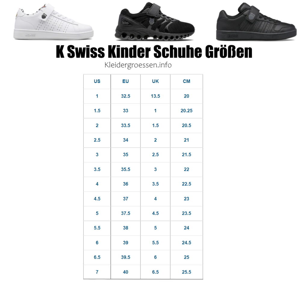 K Swiss Kinder Schuhe Größen