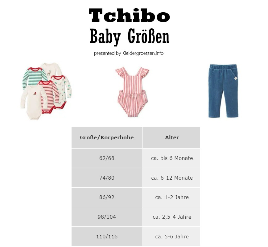 tchibo baby größen
