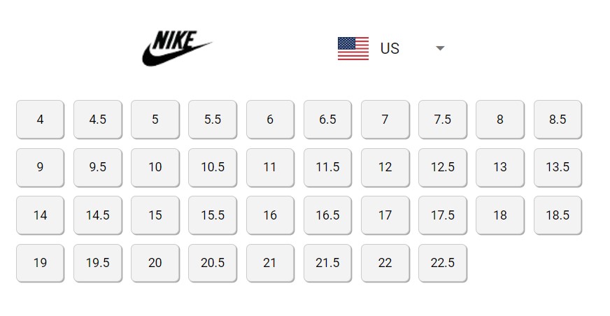 Nike Laufschuhe Größen US