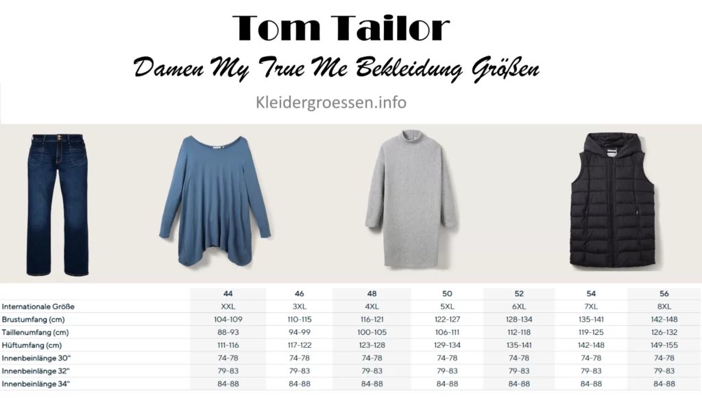 Tom Tailor My True Me Bekleidung Größen
