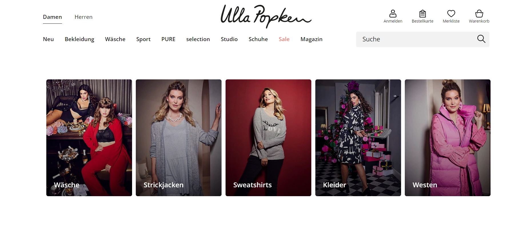Ulla Popken online Shop Größen