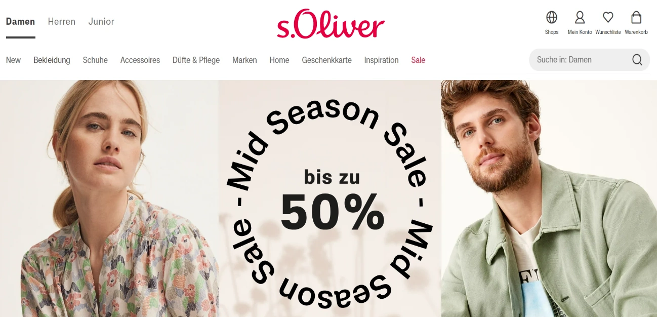 s.Oliver online Shop Größen